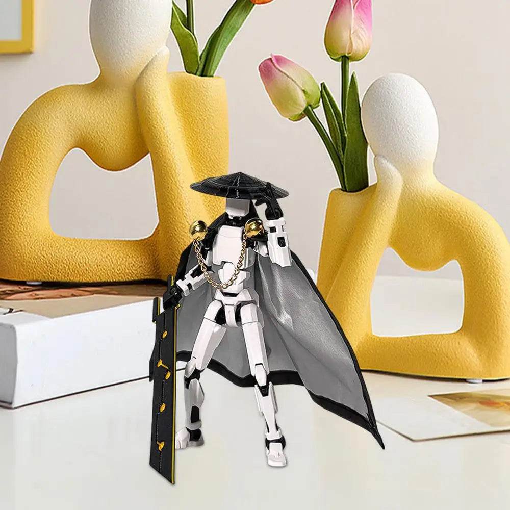 The Fifth Generation Multi-Jointed Movable Figure T13 Dummy Doll Kid Toys With Hat And Cloak Artistic Sense Collection Decor - ToylandEU