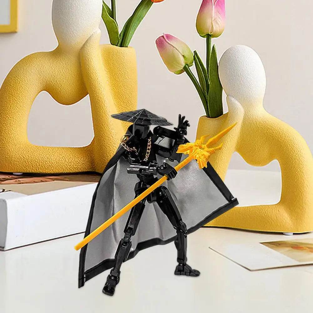 The Fifth Generation Multi-Jointed Movable Figure T13 Dummy Doll Kid Toys With Hat And Cloak Artistic Sense Collection Decor - ToylandEU