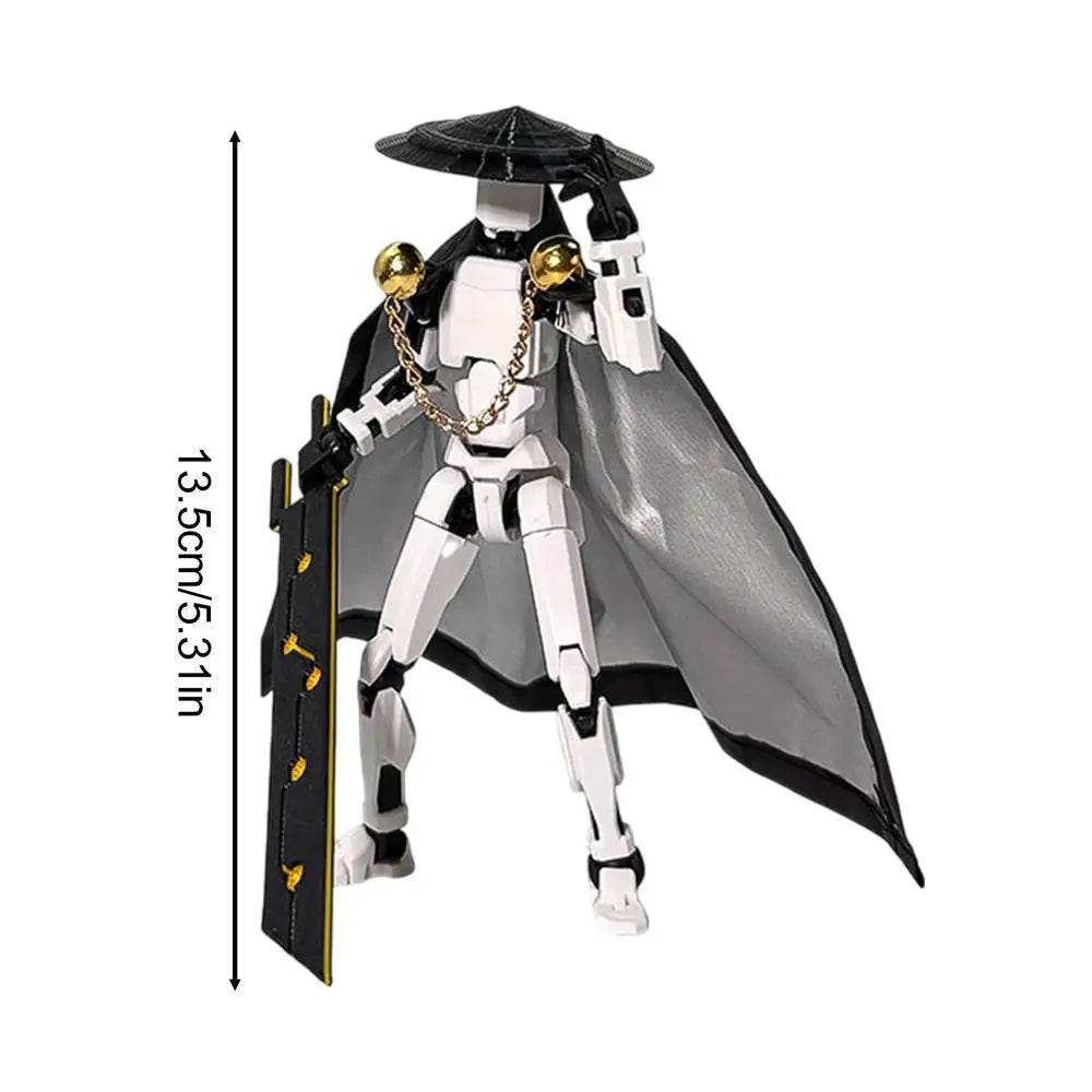 The Fifth Generation Multi-Jointed Movable Figure T13 Dummy Doll Kid Toys With Hat And Cloak Artistic Sense Collection Decor - ToylandEU