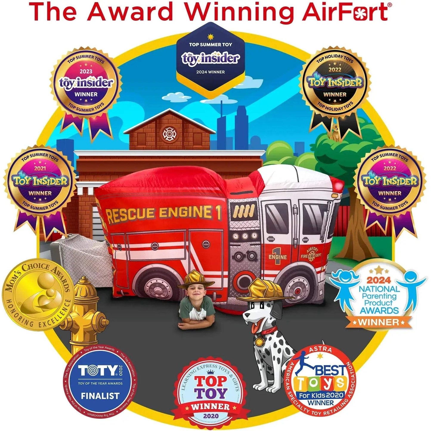 The Original AirFort - Firetruck - ToylandEU