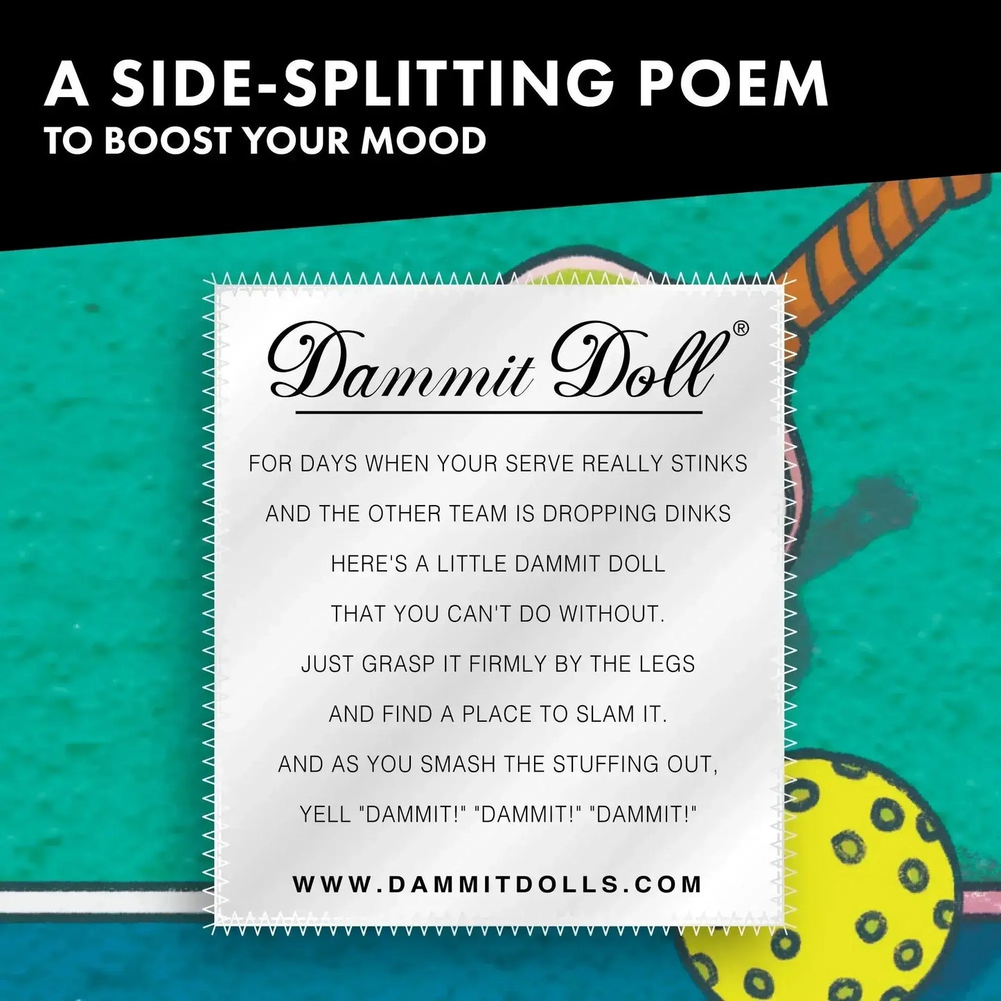 The Pickleball Doll - Dammit Dolls