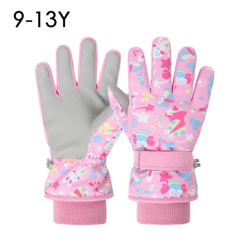 Thickened Kids Ski Gloves Waterproof Cartoon Boys And Girls - ToylandEU