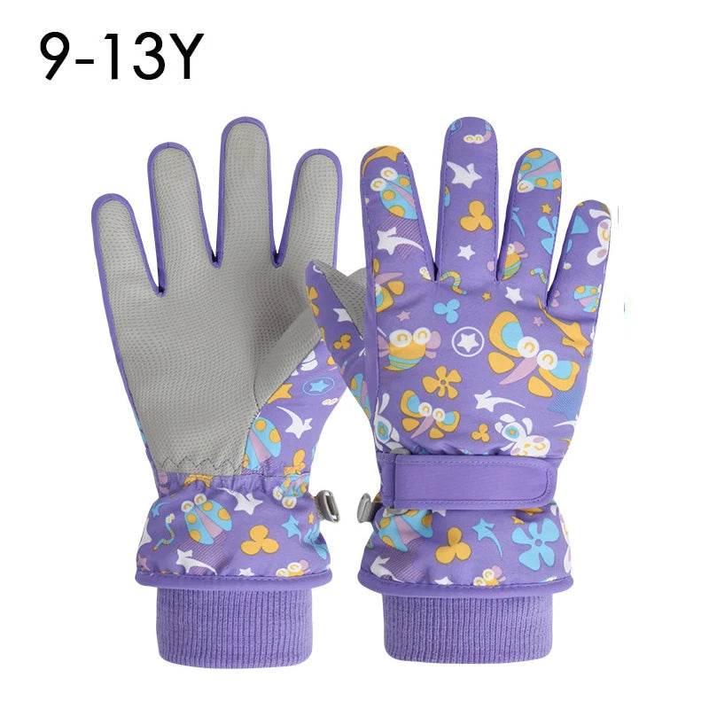 Thickened Kids Ski Gloves Waterproof Cartoon Boys And Girls - ToylandEU