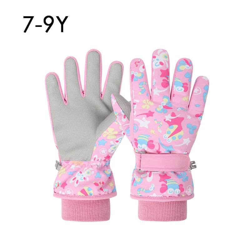 Thickened Kids Ski Gloves Waterproof Cartoon Boys And Girls - ToylandEU