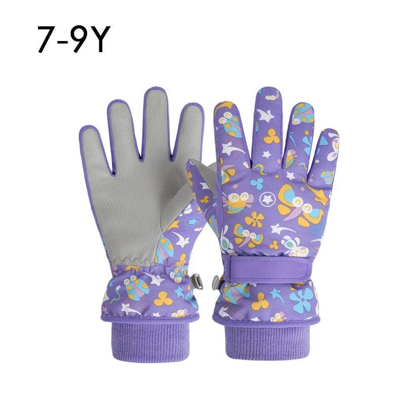 Thickened Kids Ski Gloves Waterproof Cartoon Boys And Girls - ToylandEU