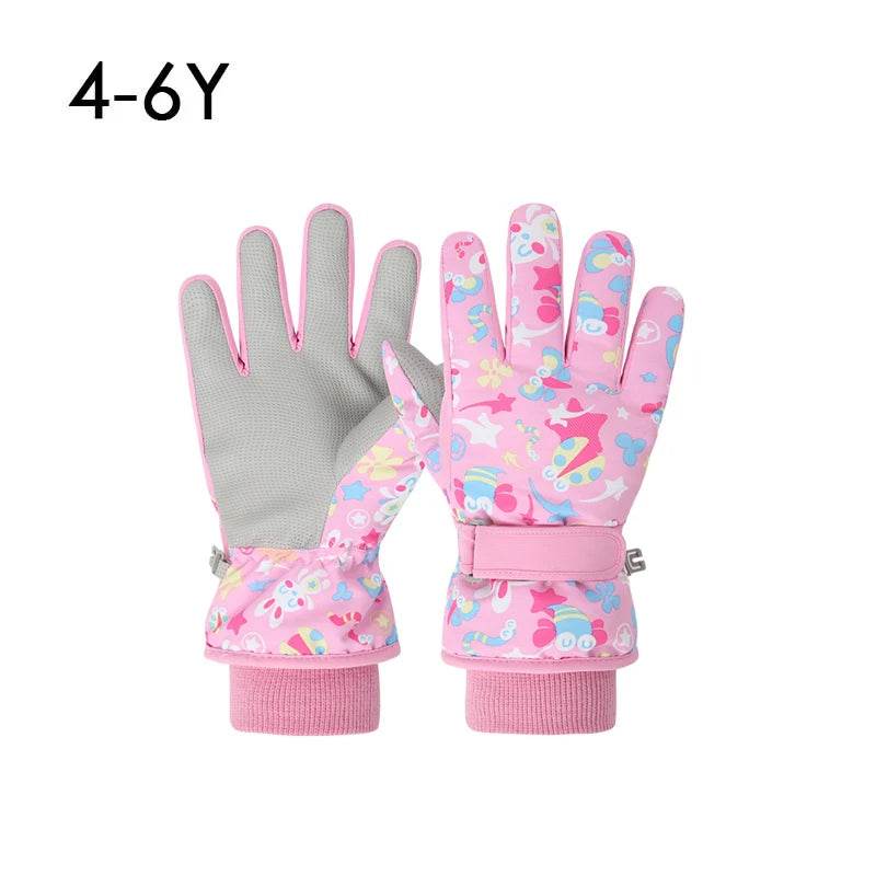 Thickened Kids Ski Gloves Waterproof Cartoon Boys And Girls - ToylandEU