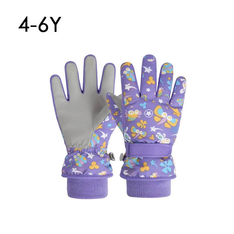 Thickened Kids Ski Gloves Waterproof Cartoon Boys And Girls - ToylandEU