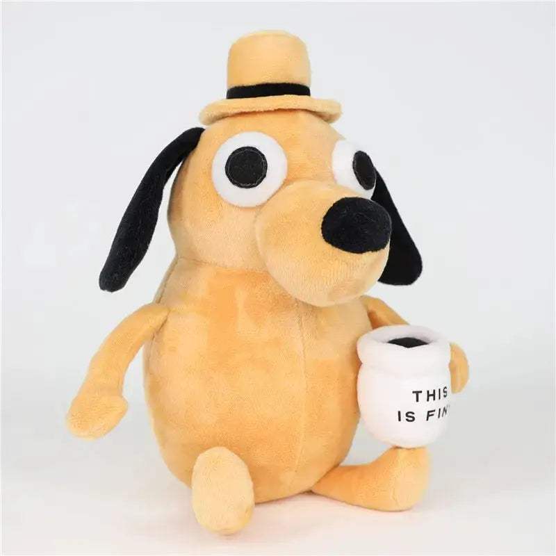 This Is Fine Meme Dog Plush Toy For Kids Collection - ToylandEU