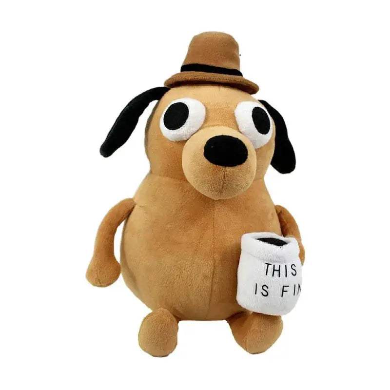 This Is Fine Meme Dog Plush Toy For Kids Collection - ToylandEU
