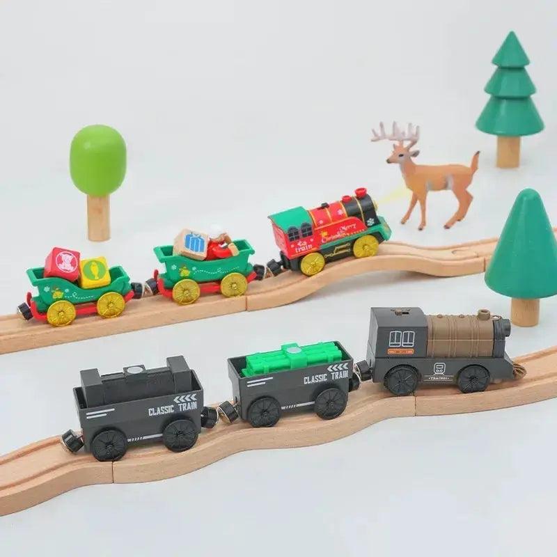  Thomas And Brio Compatible Wooden Train Set Durable -  ToylandEU™