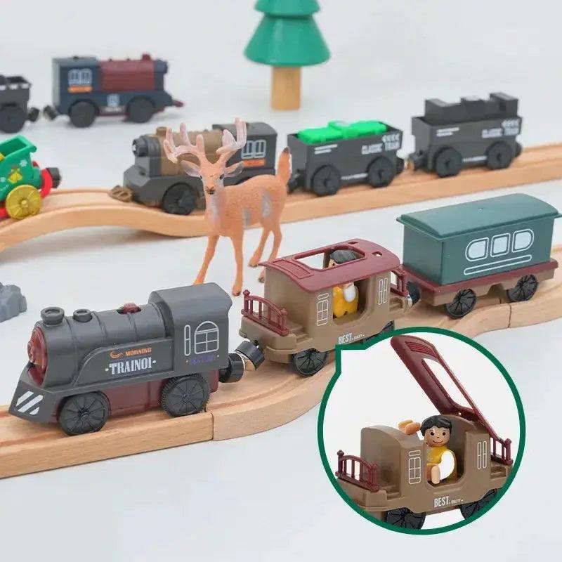  Thomas And Brio Compatible Wooden Train Set Durable -  ToylandEU™