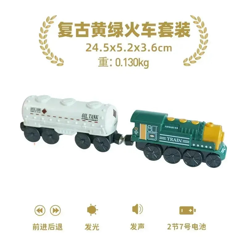 Thomas And Brio Compatible Wooden Train Set With Durable Cars - ToylandEU