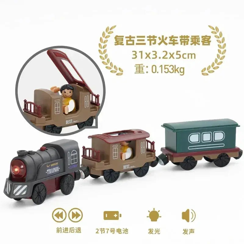Thomas And Brio Compatible Wooden Train Set With Durable Cars - ToylandEU