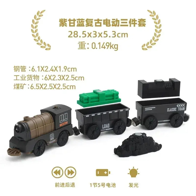 Thomas And Brio Compatible Wooden Train Set With Durable Cars - ToylandEU