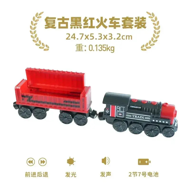 Thomas And Brio Compatible Wooden Train Set With Durable Cars - ToylandEU