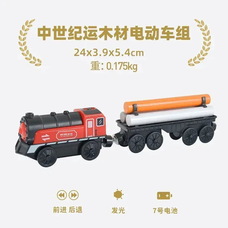 Thomas And Brio Compatible Wooden Train Set With Durable Cars - ToylandEU
