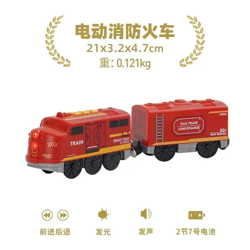 Thomas And Brio Compatible Wooden Train Set With Durable Cars - ToylandEU