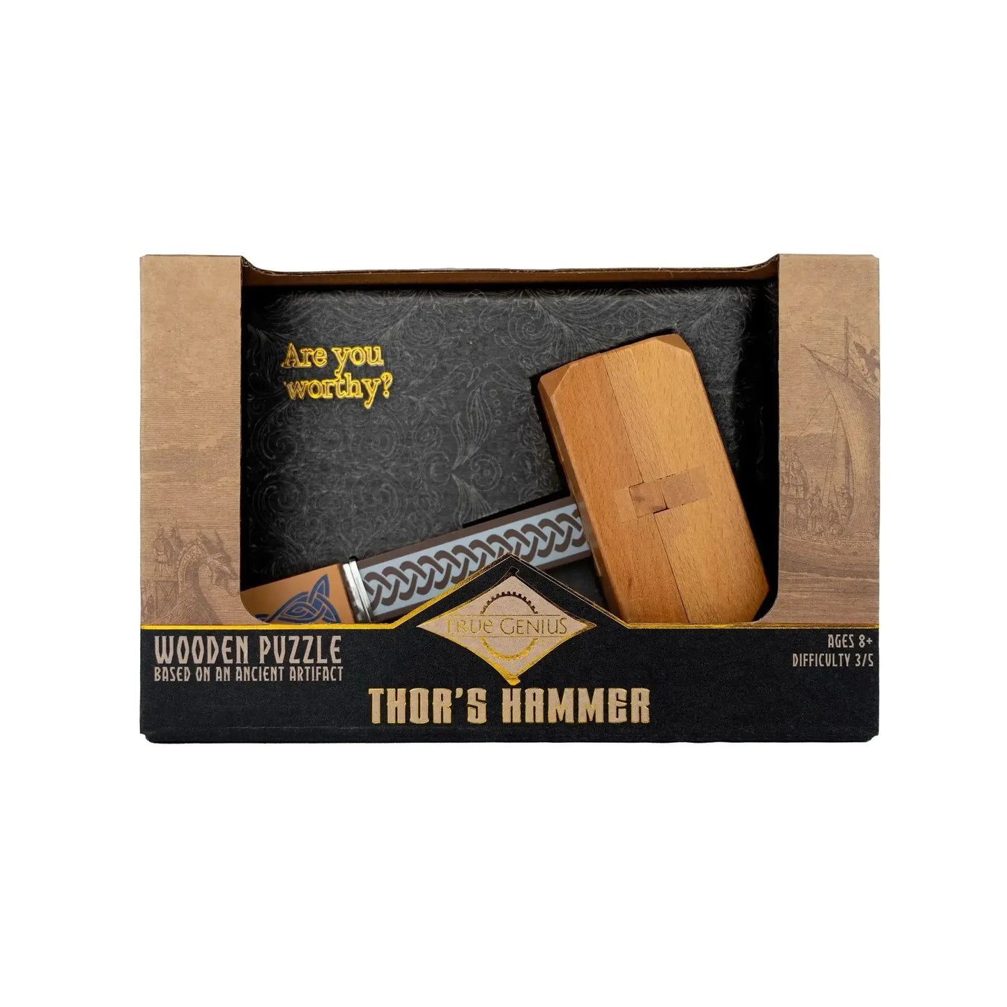 Mjolnir Wooden Dexterity Puzzle For Brain Teaser Mastery - ToylandEU