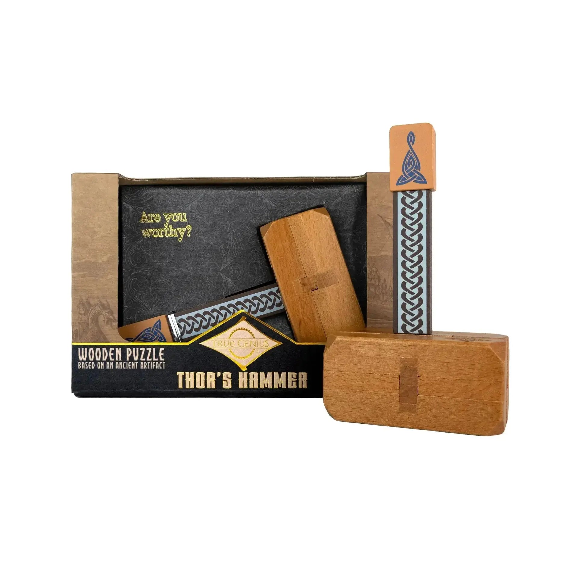 Mjolnir Wooden Dexterity Puzzle For Brain Teaser Mastery - ToylandEU