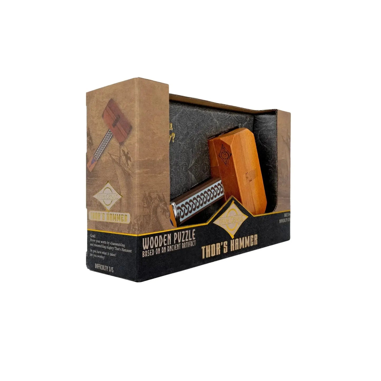 Mjolnir Wooden Dexterity Puzzle For Brain Teaser Mastery - ToylandEU