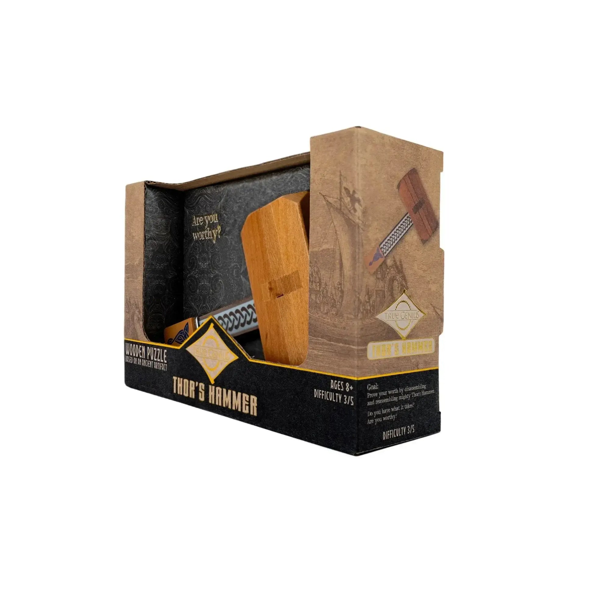 Mjolnir Wooden Dexterity Puzzle For Brain Teaser Mastery - ToylandEU