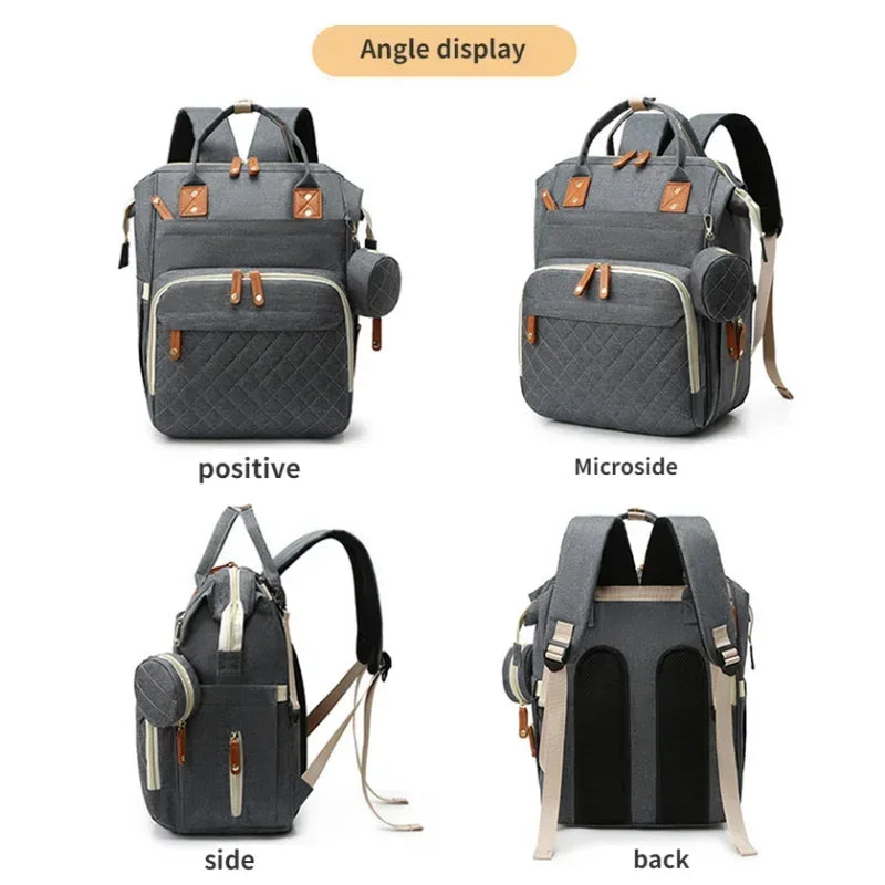 Three In One Diaper Bag Backpack With Foldable Changing Pad - ToylandEU