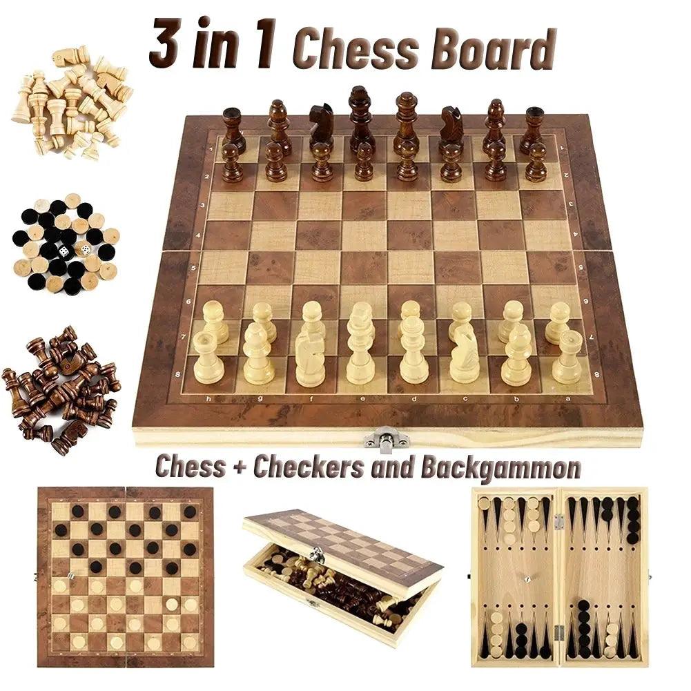  Three In One Portable Board Games Set Travel Ready -  ToylandEU™