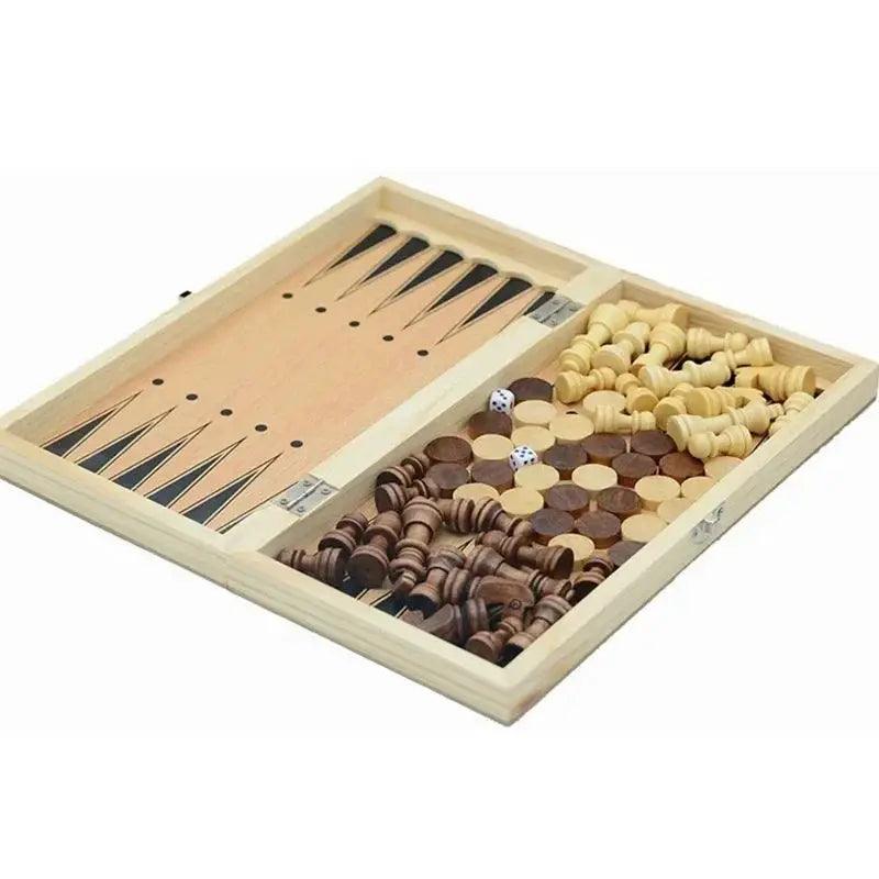  Three In One Portable Board Games Set Travel Ready -  ToylandEU™