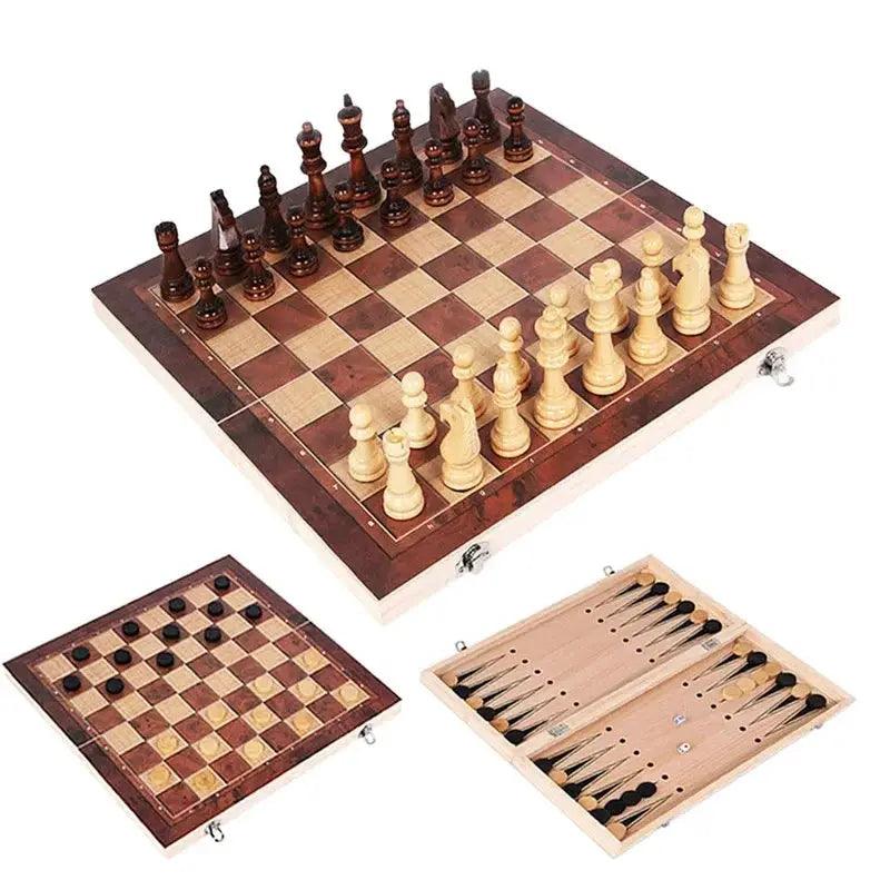  Three In One Portable Board Games Set Travel Ready -  ToylandEU™