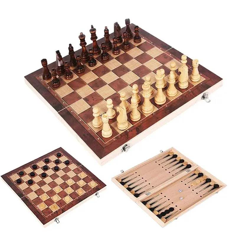  Three In One Portable Board Games Set Travel Ready -  ToylandEU™