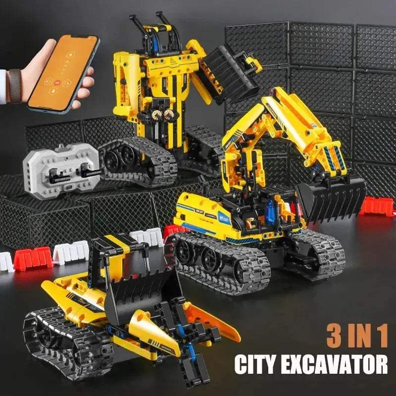 Three In One RC Robot Transforming Car Building Blocks Kit - ToylandEU