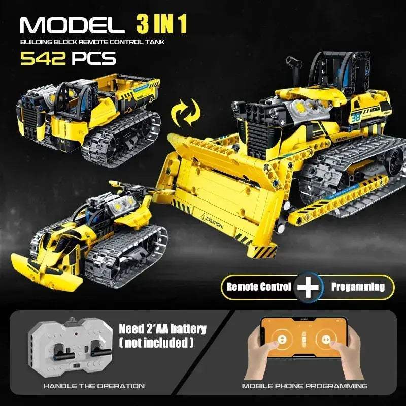 Three In One RC Robot Transforming Car Building Blocks Kit - ToylandEU