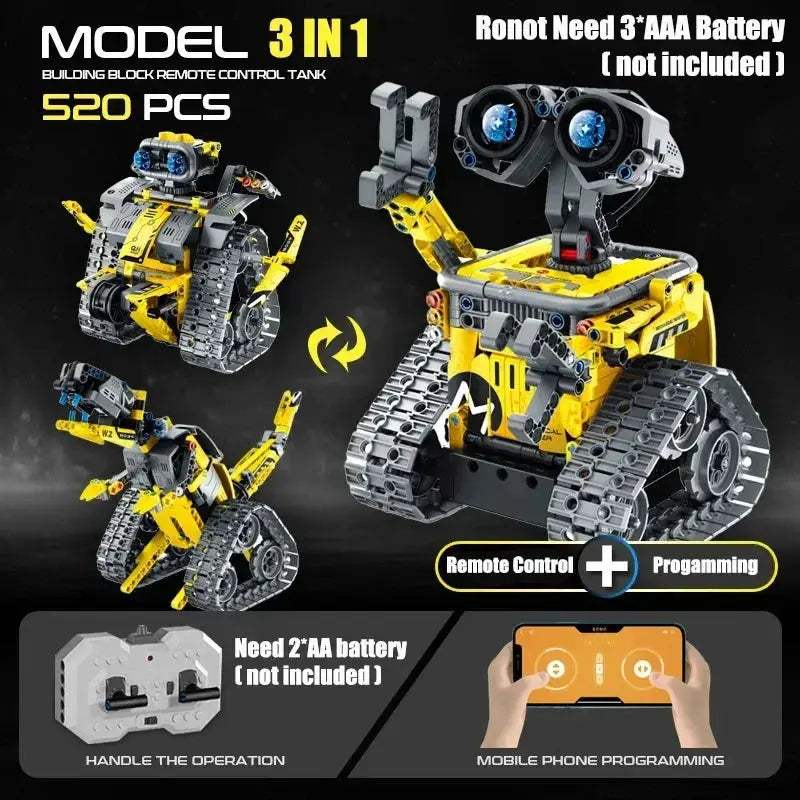 Three In One RC Robot Transforming Car Building Blocks Kit - ToylandEU