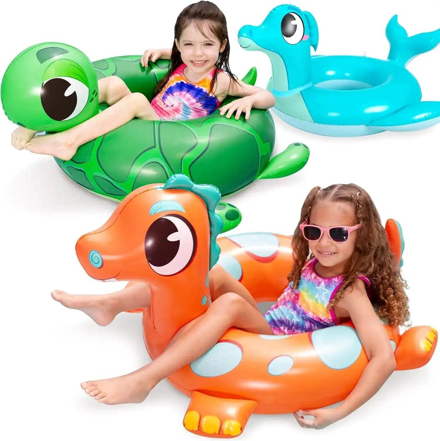  Inflatable Kids Pool Floats Dinosaur Designs Three Pack -  ToylandEU™