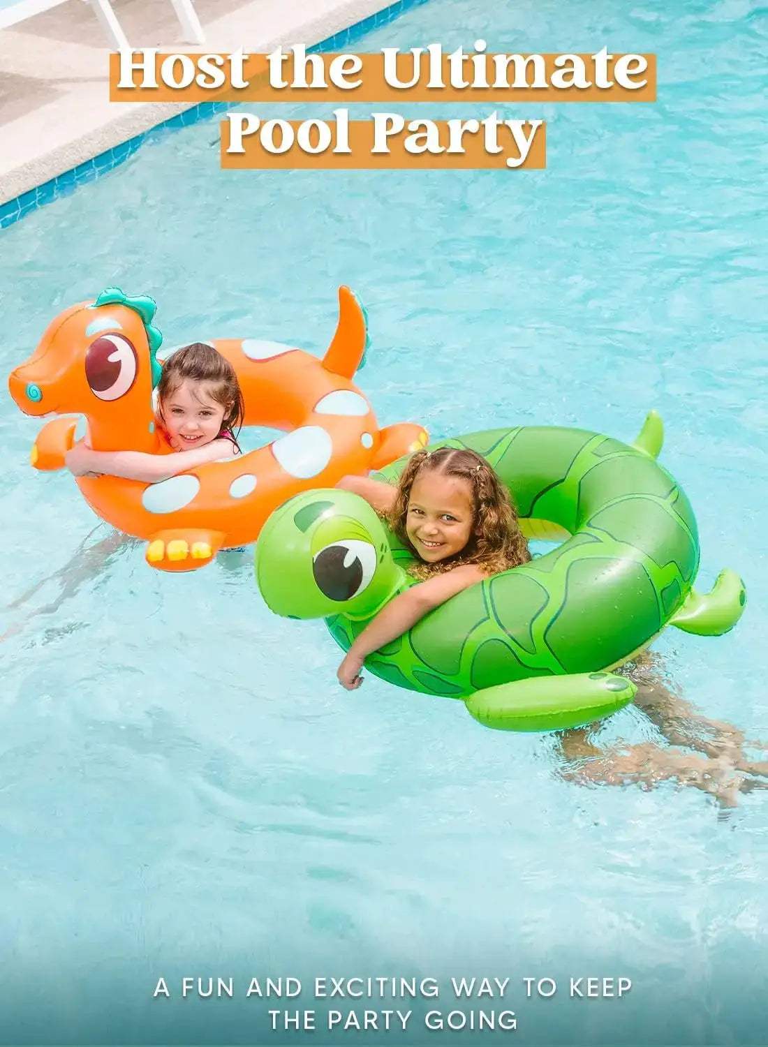  Inflatable Kids Pool Floats Dinosaur Designs Three Pack -  ToylandEU™