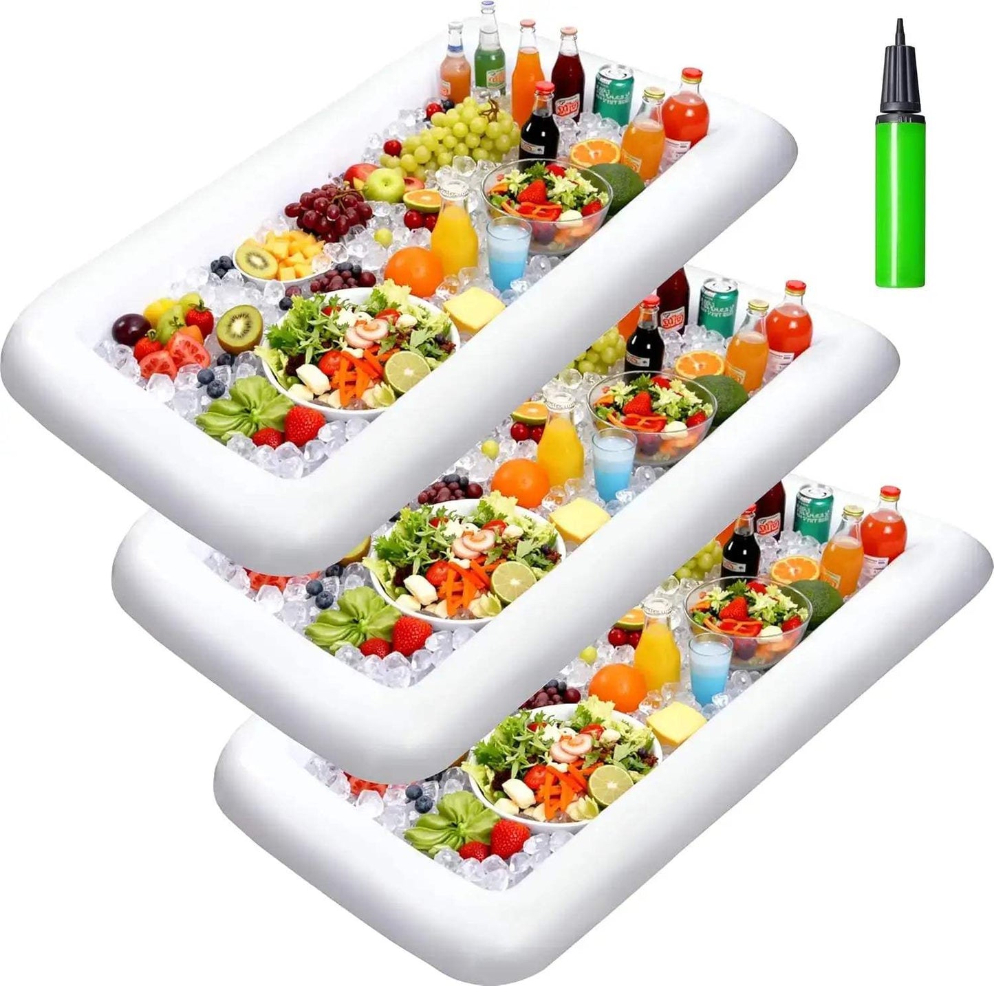  Three Pack Inflatable Serving Trays For Beach And Pool -  ToylandEU™