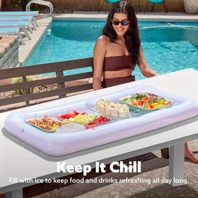  Three Pack Inflatable Serving Trays For Beach And Pool -  ToylandEU™