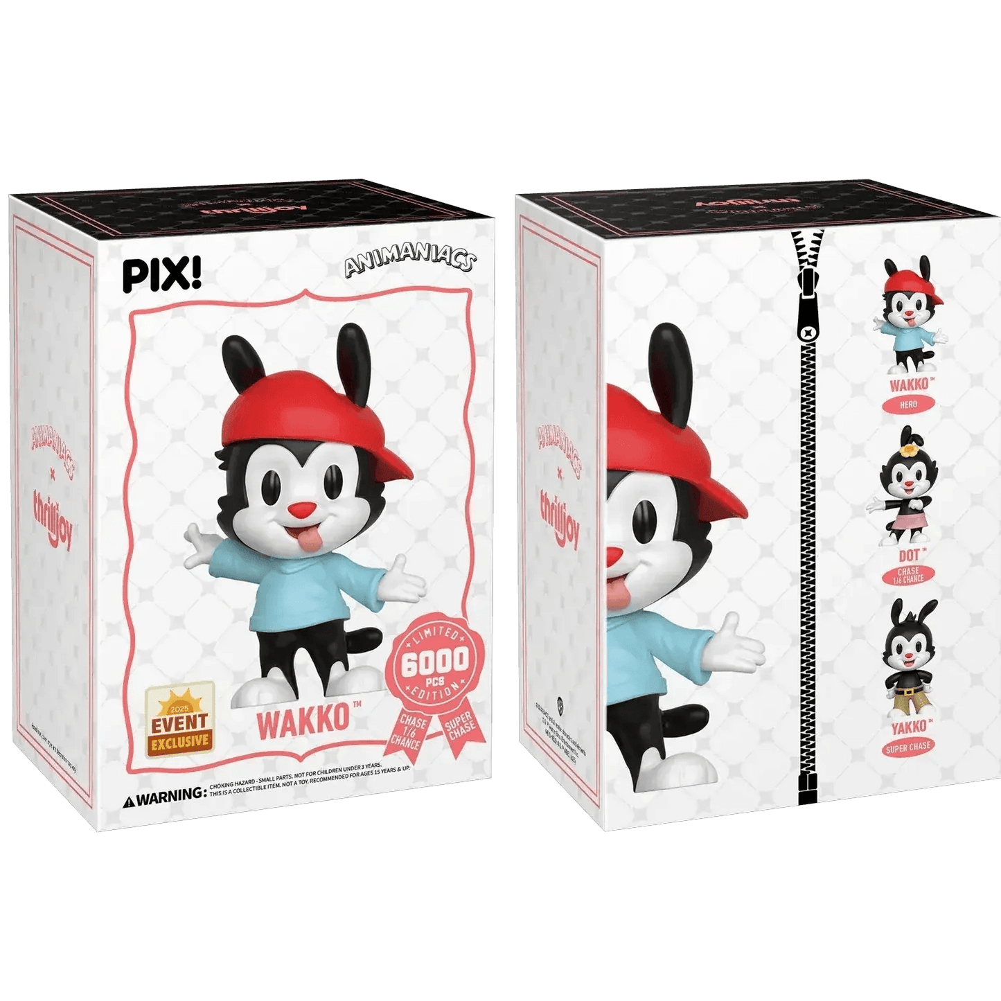 [Thrilljoy] [EXCLUSIVE] Animaniacs - Wakko LE6000 PIX Vinyl Figure (1 in 6 Chance at Chase) - ToylandEU