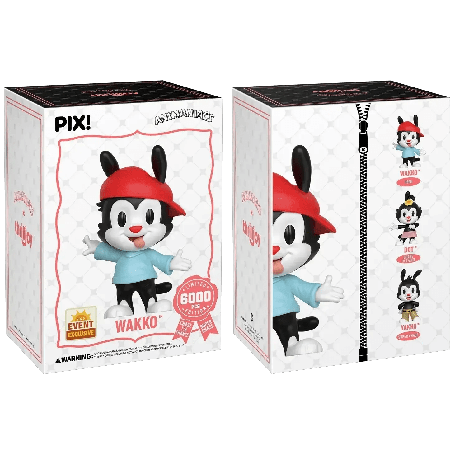 [Thrilljoy] [EXCLUSIVE] Animaniacs - Wakko LE6000 PIX Vinyl Figure (1 in 6 Chance at Chase) - ToylandEU