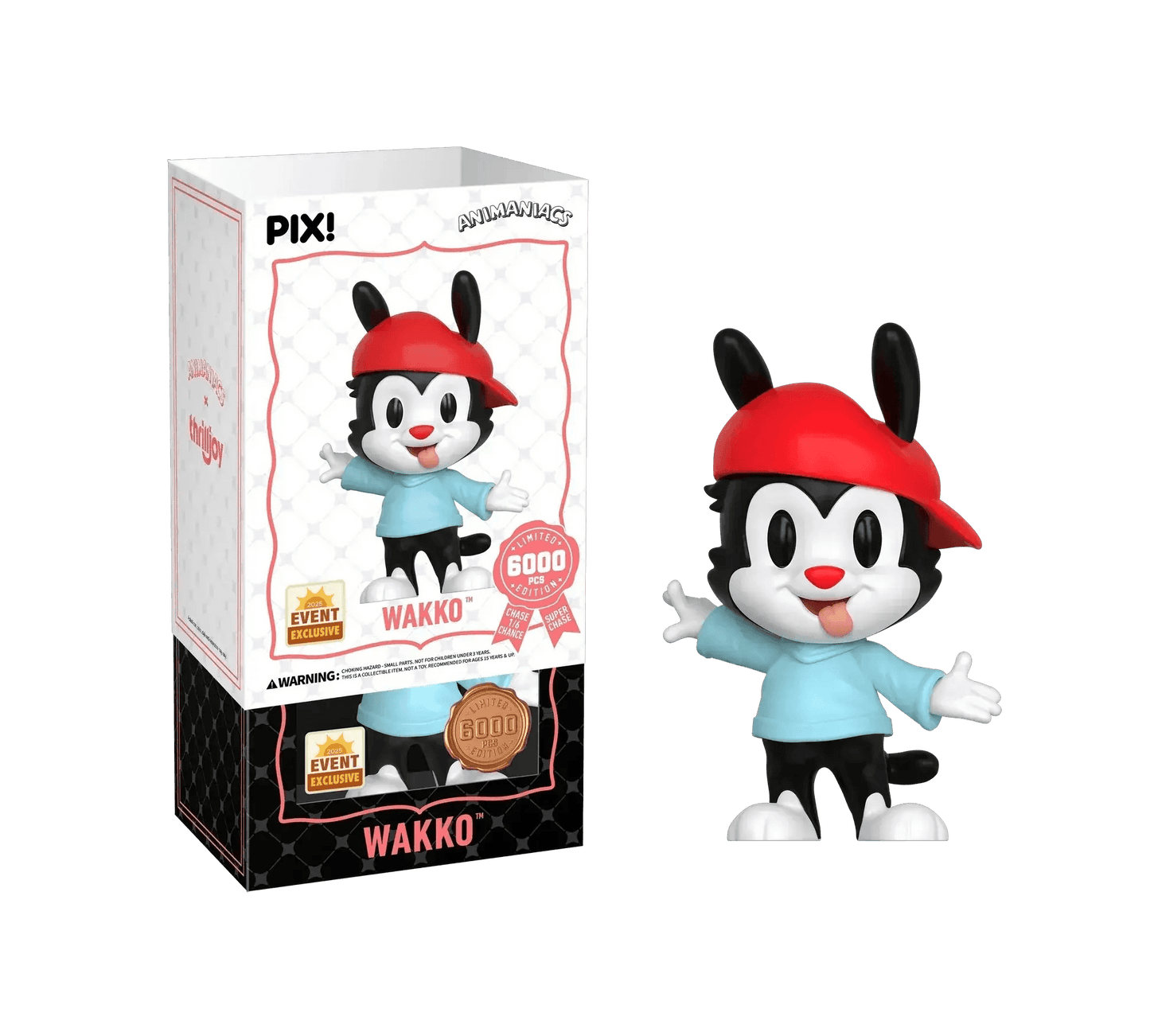 [Thrilljoy] [EXCLUSIVE] Animaniacs - Wakko LE6000 PIX Vinyl Figure (1 in 6 Chance at Chase) - ToylandEU