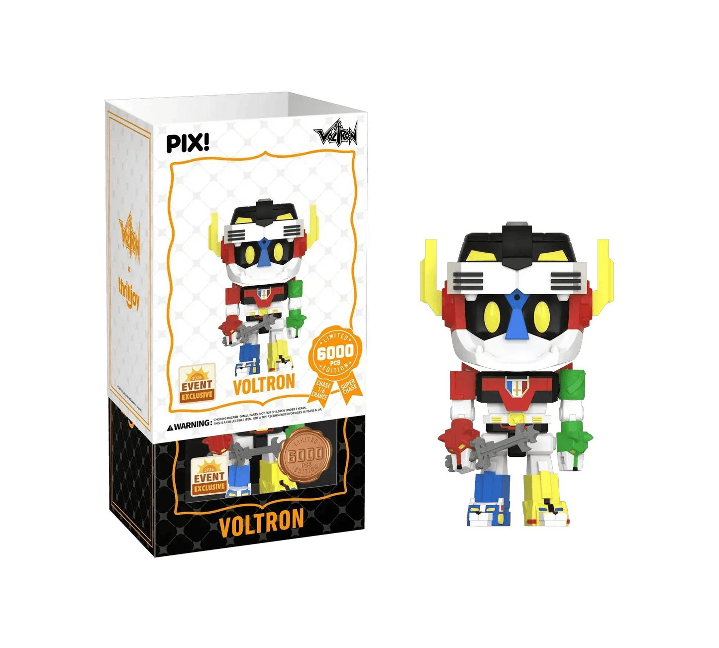 [Thrilljoy] [EXCLUSIVE] Voltron Defender of the Universe - Voltron LE6000 PIX Vinyl Figure (1 in 6 Chance at Chase) - ToylandEU