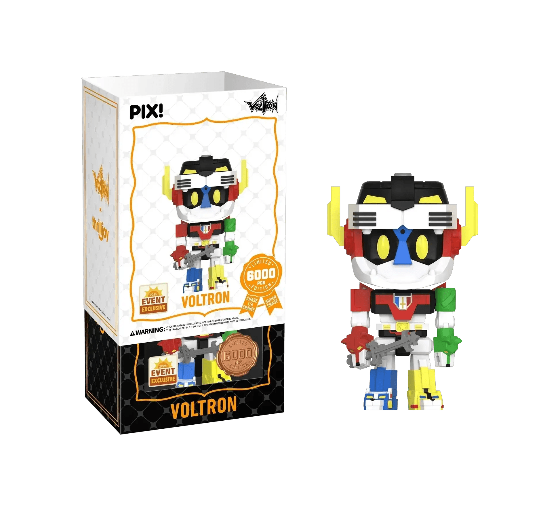 [Thrilljoy] [EXCLUSIVE] Voltron Defender of the Universe - Voltron LE6000 PIX Vinyl Figure (1 in 6 Chance at Chase) - ToylandEU