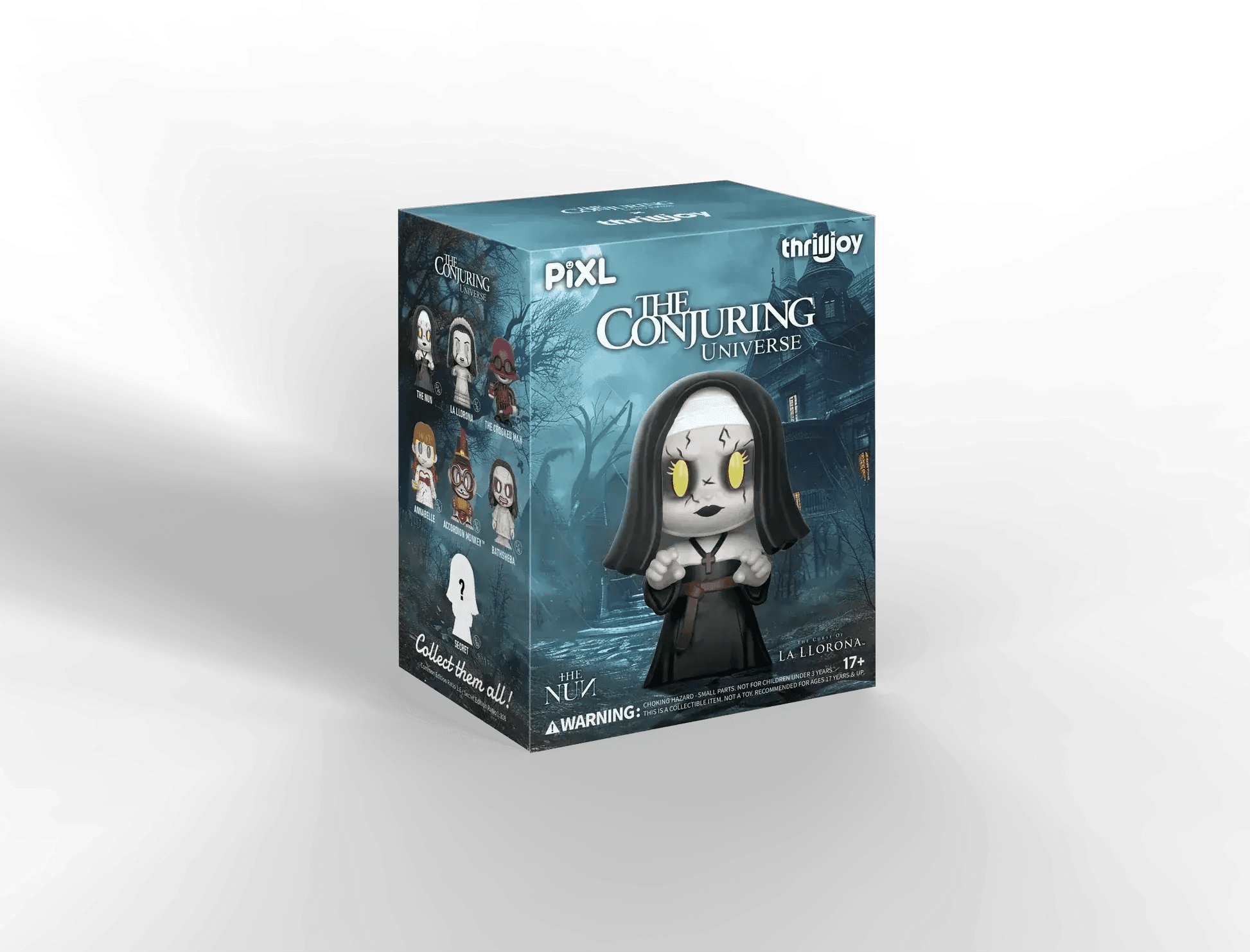 [Thrilljoy] The Conjuring Universe PIXL Blind Box Vinyl (Chance at 1 of 300 hyper-rare “chase” pieces will be redeemable for a special 12” MEGA PIX!) - ToylandEU