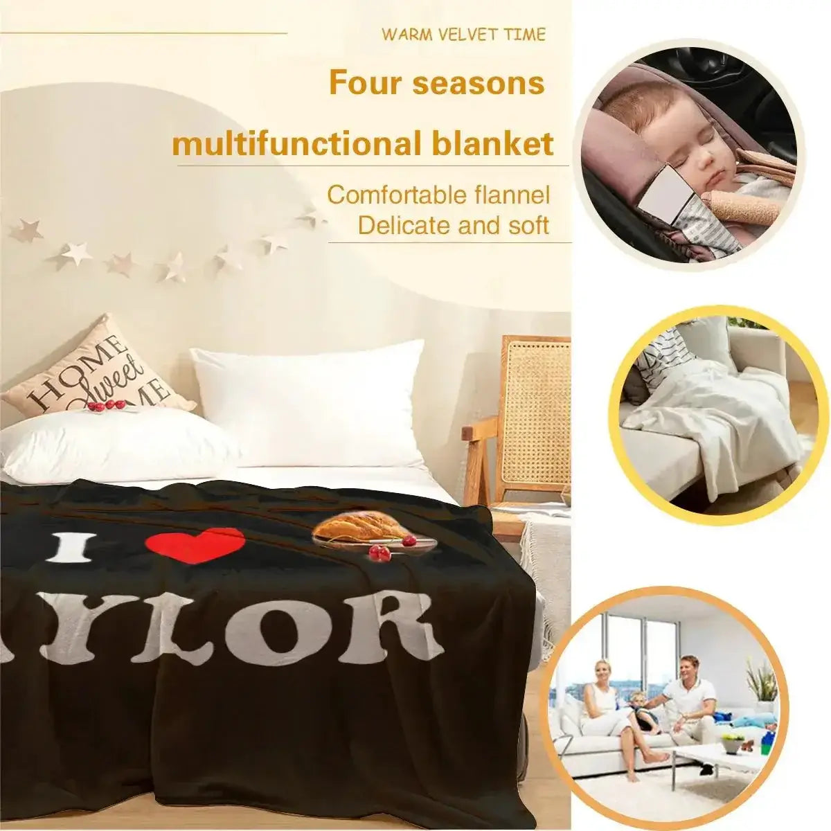  Taylor Swift I Love Heart Taylor Throw Blanket -  ToylandEU™