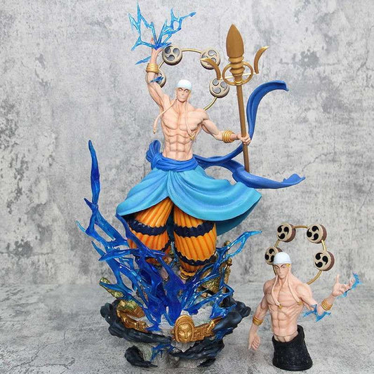  Thunder God Enel Anime Figurine, One Piece Figurines Gk Oversize PVC Statue Swappable Top Half 45 cm 