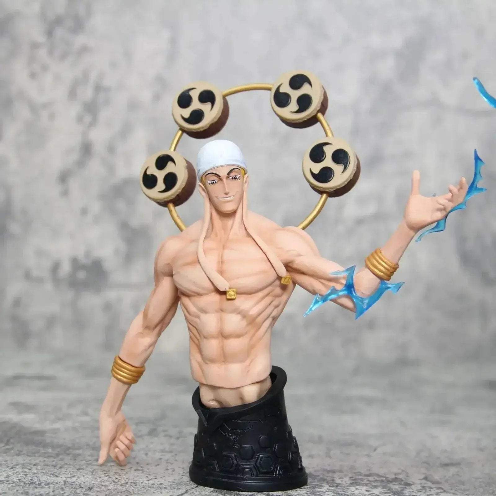 Thunder God Enel Anime Figurine, One Piece Figurines Gk Oversize PVC Statue Swappable Top Half 45 cm - ToylandEU