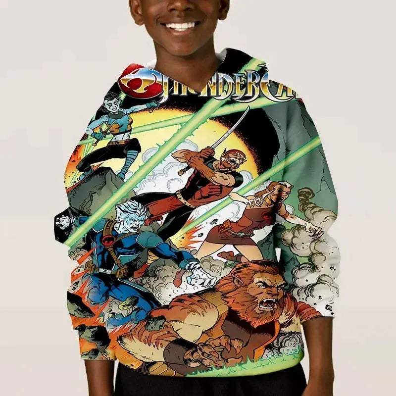 Thundercats Anime Hoodie Unisex 3D Print Sweatshirt Retro Style - ToylandEU
