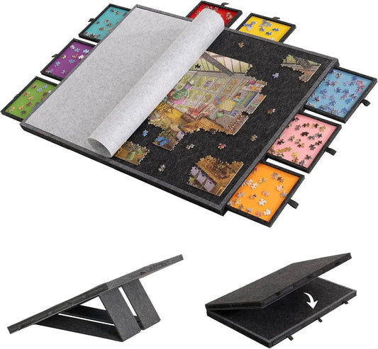  Tilting Foldable Puzzle Board 8 Drawers Jigsaw Storage -  ToylandEU™