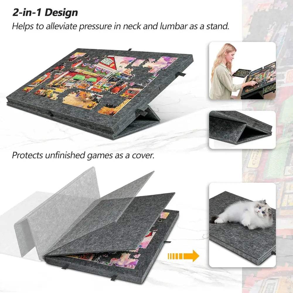  Tilting Puzzle Board Jigsaw Table With Sturdy Stand -  ToylandEU™