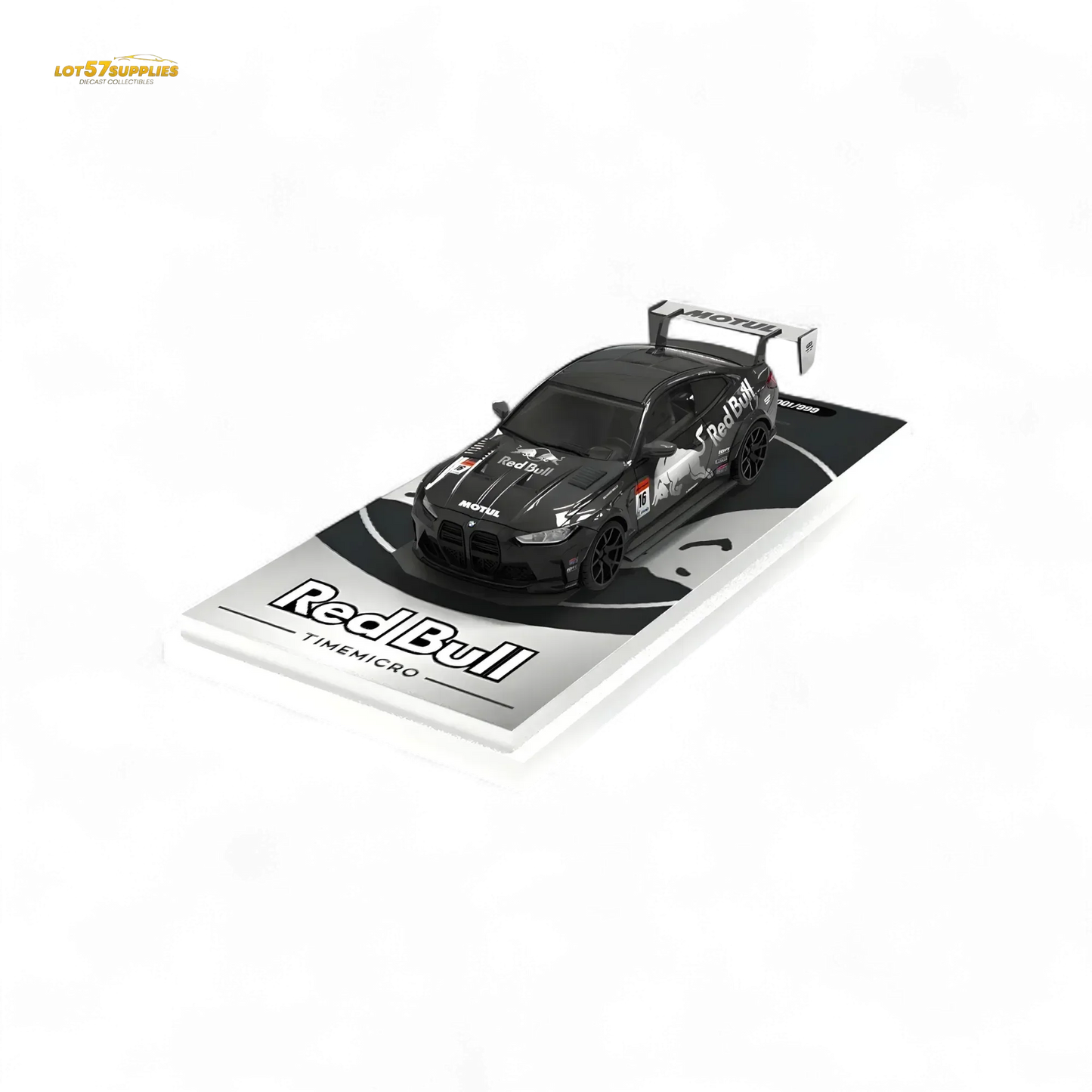 TimeMicro BMW M4 Modified Widebody Silver R e d B u l l Ordinary 1:64 - ToylandEU